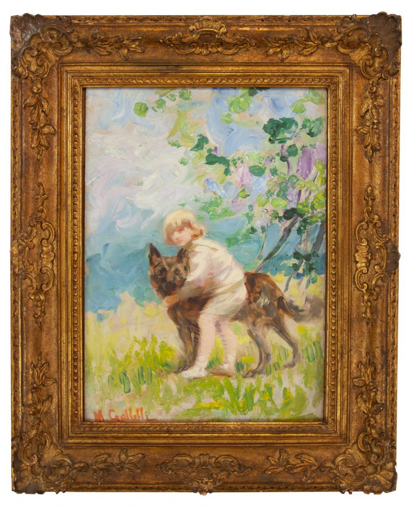 massimiliano gallelli: Ragazzina con cane